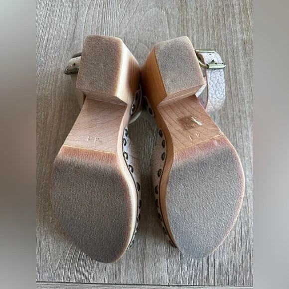Free People Pasadena Wooden Platform Clog Sandals Womens 10 / EU 41 EUC - Picture 9 of 12